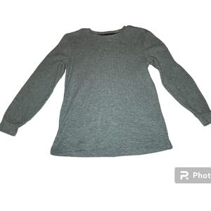 Old Navy‎ Thermal Knit Long Sleeve Top Basic Everyday Shirt Gray L (10-12)